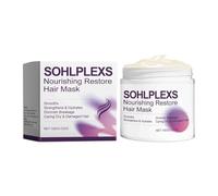 Bond Restore Treatment Masque de soin en profondeur pour cheveux secs, pour cheveux crépus et abîmés, après-shampoing en profondeur, crème hydratante à l'acide hyaluronique, vitamines B3, B5, B7, C et