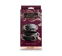 Bondage Couture Wrist Cuffs Black Happy Ending Mstr B8 Vibrating Pussy Pack Squeeze Box Five Pc Kit Black Taille Unique