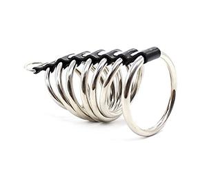 Bondage Masters 7 Rings Gates of Hell Cock Ring with Attachable End Connection D Ring