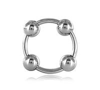 Bondage Masters Anneau pénien pour gland et stimulateur de tête pénienne, argent