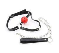 Bondage Masters Bâillon-boule avec laisse détachable, entraînement à l'obéissance