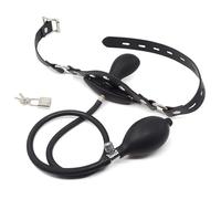 Bondage Masters Ball Gag Bâillon buccal gonflable verrouillable en latex et silicone