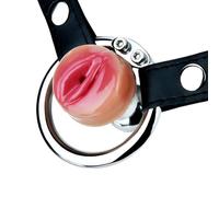 Bondage Masters Ceinture de chasteté avec vagin et ceinture en silicone, cage à sissy