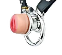 Bondage Masters Ceinture de chasteté avec vagin et ceinture en silicone, cage à sissy