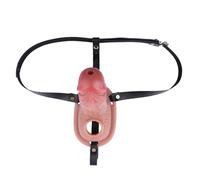 Bondage Masters Ceinture de chasteté masculine réglable en acier inoxydable