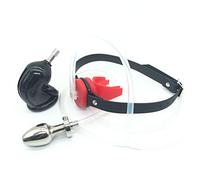 Bondage Masters Dispositif de chasteté avec plug anal connectable et bâillon