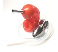 Bondage Masters Dispositif de chasteté avec plug anal connectable, Rouge