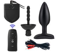Bondage Masters Electro Sex E-Stim, anal plug kit and pénien avec télécommande sans fil