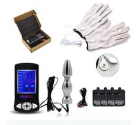 Bondage Masters Gants de stimulation électrique, plug anal/vaginal, patchs électro