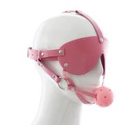 Bondage Masters Masque de bondage Harnais de tête, bâillon-boule, bandeau pour les yeux, mentonnière