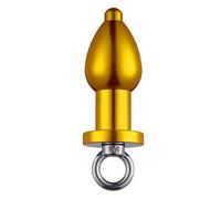 Bondage Masters Plug anal en aluminium avec noyau amovible, doré