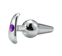 Bondage Masters Plug anal en métal avec barre d'extrémité amovible Argenté 2517