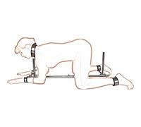 Bondage Pilori de Sol avec Gode, Menottes & Entraves BDSM SM Fétiche | Pilori en métal avec collier - pour soumission, jeu de rôle SM, meuble érotique & expérience Bondage à deux