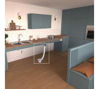 Bonde à bouchon chainette trop plein diam.60