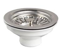 Bonde à bouchon pour évier grès, inox - D : 90 cm