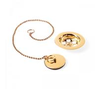 Bonde à bouchon pour lavabo, bidet et évier Ø 70 mm Chaînette de 42 cm. - TRES 03474601OR