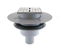 Bonde à sortie VERTICALE pour receveur à carreler RAINY et HIGH RAINY - Grille Inox Chrome