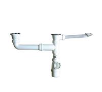 Bonde avec tubulure pour évier 2 cuves D70 avec prise mâle - - 265915