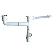 Bonde avec tubulure pour évier 2 cuves D70 avec prise mâle - - 265915