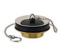 Bonde de lavabo laiton avec bouchon noir D40 chromé - VALENTIN - 00 115300 000 00