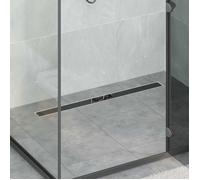 Bonde - cabochon - caniveau de douche Vidaxl Drain de douche avec couvercle en verre et siphon à 360° 90 cm