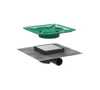 Bonde carrée carrelable receveur de douche RainDrain Spot acier inox brossé