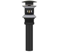 Bonde Clic Clac Lavabo Brushed Gold/Gold/Rose Gold/Black Brass Bathroom Basin Waste Pop Up Drain Vessel Sink Strainer Bath Accessories(Black 2)