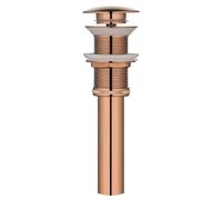 Bonde Clic Clac Lavabo Brushed Gold/Gold/Rose Gold/Black Brass Bathroom Basin Waste Pop Up Drain Vessel Sink Strainer Bath Accessories(Rose gold 1)