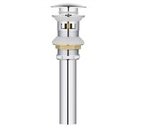 Bonde Clic Clac Lavabo Brushed Gold/Gold/Rose Gold/Black Brass Bathroom Basin Waste Pop Up Drain Vessel Sink Strainer Bath Accessories(Chrome 2)