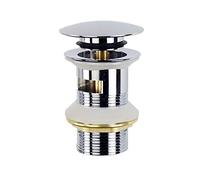 Bonde clic-clac ronde chromée avec trop-plein - 2 pièces