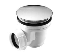 Bonde de douche PVC 60 mm avec capot ABS chromé - sortie horizontale - CH584 NICOLL