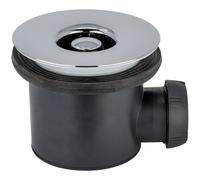 Bonde de douche Ø90/40 grille abs chrome/gris