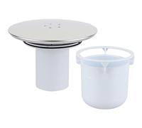 Bonde de Douche 90 mm/115mm,Tube de vidange Bonde de Douche Tourbillon, Capot Bonde de Douche Universelle, Couvercle de Prise de Douche Chromé, Evacuation Douche Bouchon Douche Débit Rapide(Argenté)