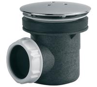 Bonde de douche à capot métal rond 90 mm pour receveur D60 sortie horizontale VALENTIN 00 566000 000 00