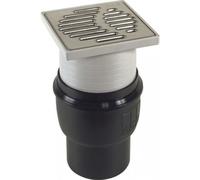 Bonde de douche à l'italienne 150 x 150 mm ajustable sortie verticale ACO