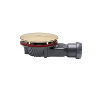 Bonde de douche extra-plate Slim+ dôme métal doré brossé