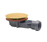 Bonde de douche extra-plate WIRQUIN Slim+ D90 dôme ABS doré brossé