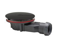 Bonde de douche extra-plate WIRQUIN Slim+ D90 dôme ABS noir