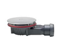 Bonde de douche extra-plate WIRQUIN Slim+ D90 dôme ABS noir
