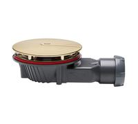 Bonde de douche extra-plate WIRQUIN Slim+ dôme métal doré brossé