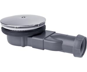 Bonde de douche slim pour receveurs extra-plats D 90 mm avec membrane et dôme en ABS gris WIRQUIN 30719686