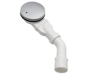 Bonde de douche SopimusZ extra plate de 90 mm avec siphon, bonde de douche, anti-odeurs, filtre à cheveux et coude d'évacuation DN 40/50 mm, couvercle chromé, évacuation de douche plate