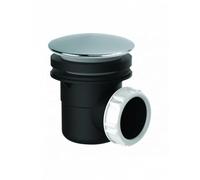 bonde de douche - sortie latérale - pour receveur - d60 - plastique à visser ou a coller - chrome - valentin 56600000000