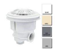 Bonde de fond Astralpool NORM ABS anti-vortex - piscine béton/liner coloris Gris
