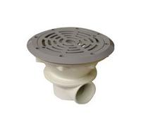 Bonde de fond grise pour piscine béton et liner