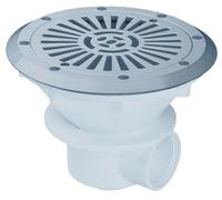 Bonde de fond liner de coloris gris pour piscine enterrée