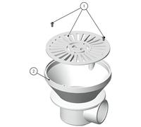 AstralPool Bonde de fond pour piscine de type liner Blanc