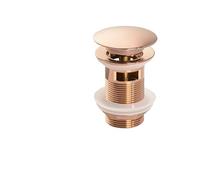 Bonde De Lavabo À Clapet Bouchon de vidange Pop-Up for lavabo salle bains, en or brossé, noir mat, blanc, or Rose, or, Chrome, Accessoires(Rose gold with hole)