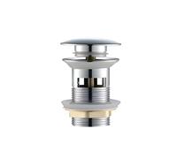 Bonde De Lavabo À Clapet Bouchon d'évier de salle bains, couvercle bouchon vidange Pop-Up for lavabo, égouttoir tuyau déchets avec ou sans trop-plein for accessoires bain(Chrome With Hole)