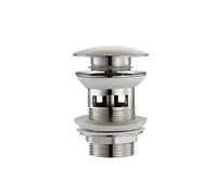 Bonde De Lavabo À Clapet Bouchon d'évier de salle bains, couvercle bouchon vidange Pop-Up for lavabo, égouttoir tuyau déchets avec ou sans trop-plein for accessoires bain(Brushed With Hole)